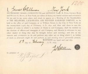 Appointment Issued to and Signed by James Stillman - Autographs