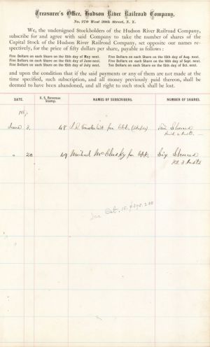 Transfer Sheet lists J.R. Vanderbilt - Autographs