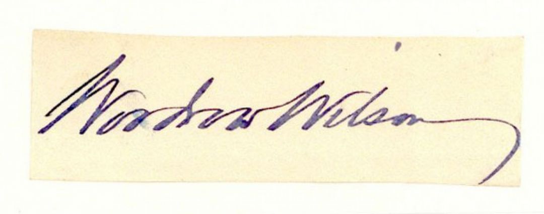 Woodrow Wilson Signature - Autographs
