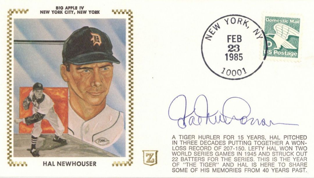 Hal Newhouser signs on Zaso Sports Series Envelope - Autographs