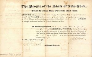 Nathaniel Pitcher Signed Commission - 1828 dated Autograph - American Lawyer and Politician - SOLD