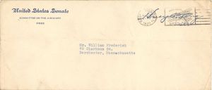 Huey Long signed Envelope - 1935 dated Autograph