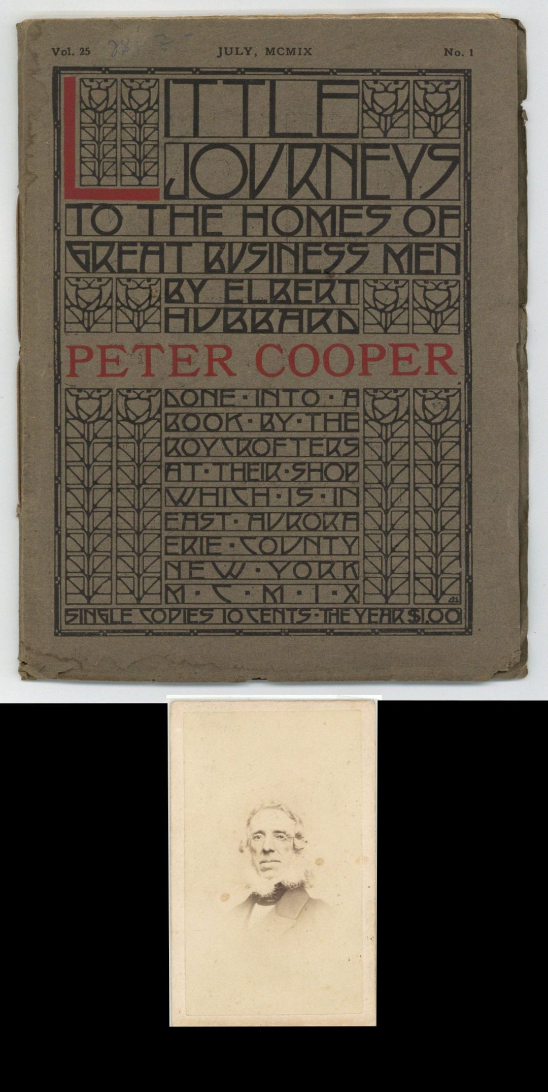 Book about Peter Cooper by Elbert Hubbard - 1909 dated Book