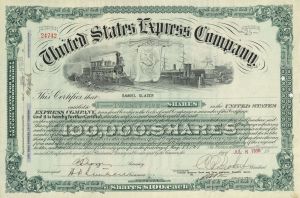 United States Express Co. - Stock Certificate
