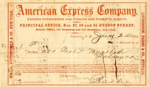 Adams Express Co. - Receipt