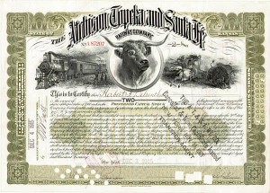 Atchison, Topeka and Santa Fe Railroad Co. - Stock Certificate