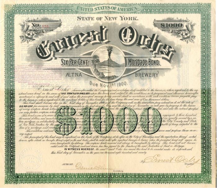 Ernest Ochs - $1,000 - Bond