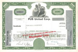PUB United Corp. - Stock Certificate