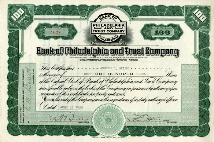 Bank of Philadelphia and Trust Co.