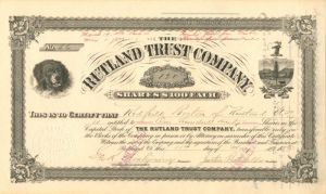 Rutland Trust Co. - Stock Certificate