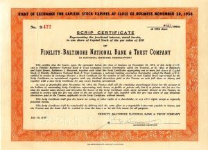 Fidelity-Baltimore National Bank and Trust Co.