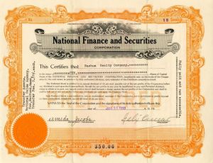 National Finance and Securities Corporation