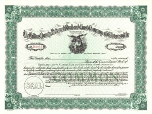 Fulton County National Bank and Trust Company of Gloversville - Unissued Stock Certificate