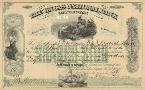 Uncas National Bank of Norwich - 1907 dated Stock Certificate