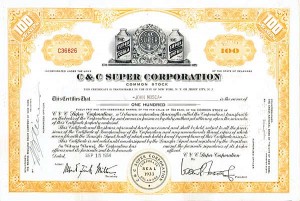 C and C Super Corp - Stock Certificate