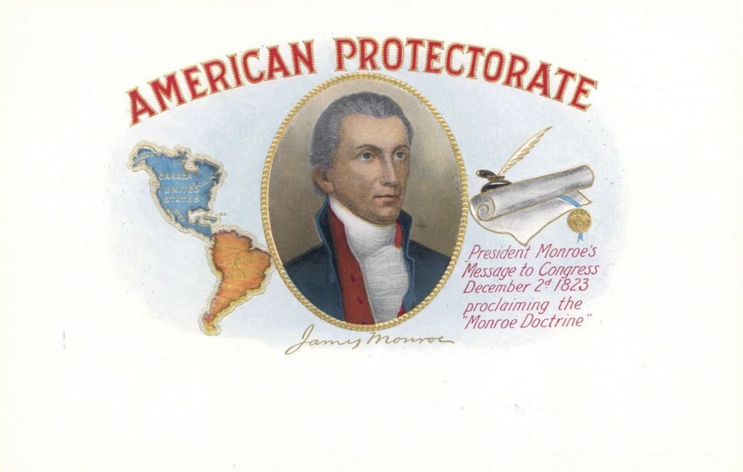 "American Protectorate" - Cigar Box Label - <b>Not Actual Cigars</b>