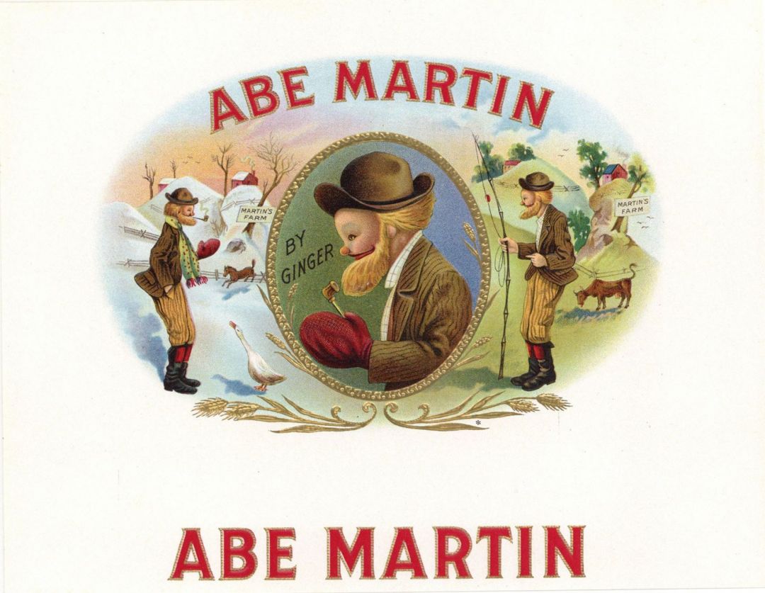 "Abe Martin" - Cigar Box Label