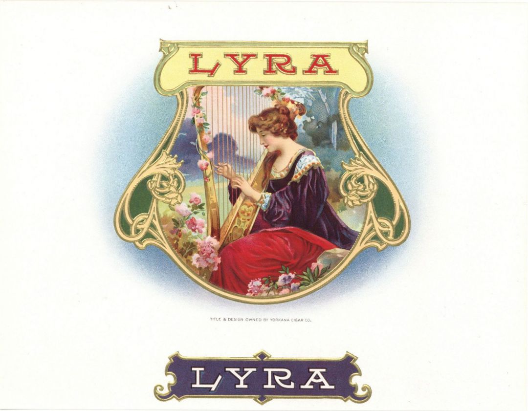 "Lyra" - Cigar Box Label - <b>Not Actual Cigars</b>