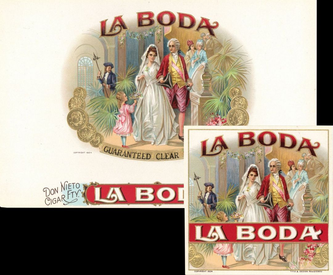 Cigar Box Label "La Boda"