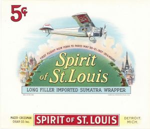 "Spirit of St. Louis" - Cigar Box Label