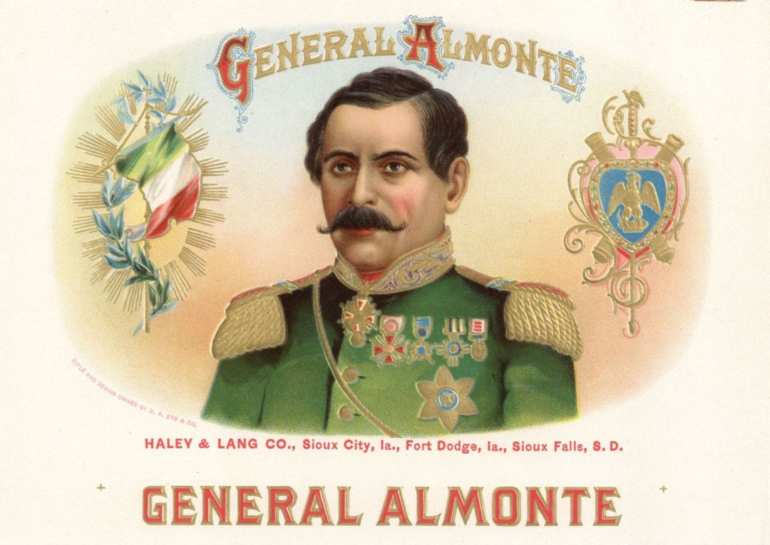 "General Almonte" - Cigar Box Label - <b>Not Actual Cigars</b>