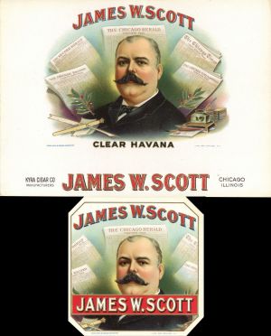 James W. Scott - Cigar Box Label