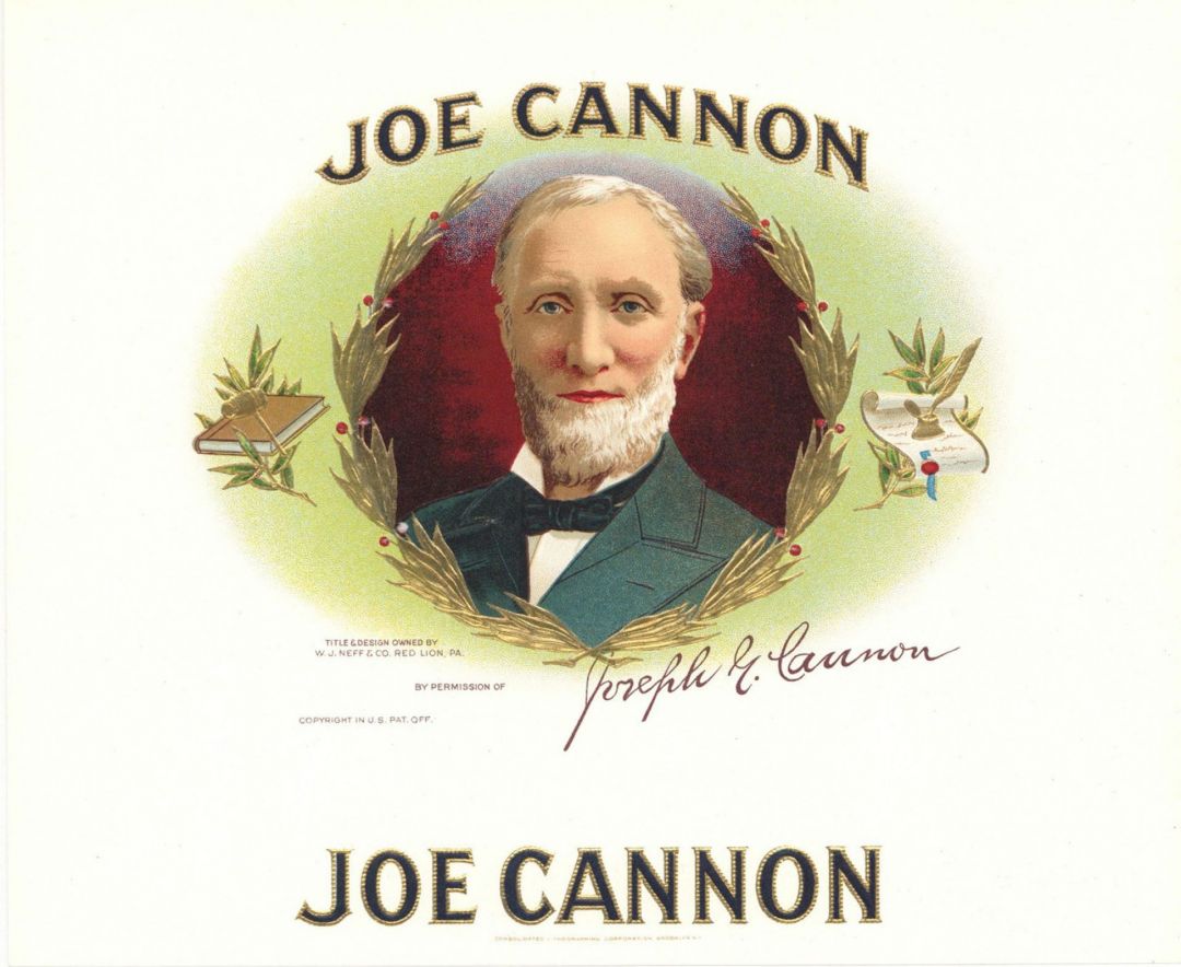 "Joe Cannon" - Cigar Box Label