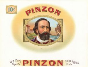 "Pinzon" - Cigar Box Label - <b>Not Actual Cigars</b>