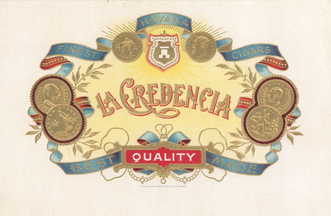 Havana La Credencia - Cigar Box Label - <b>Not Actual Cigars</b>