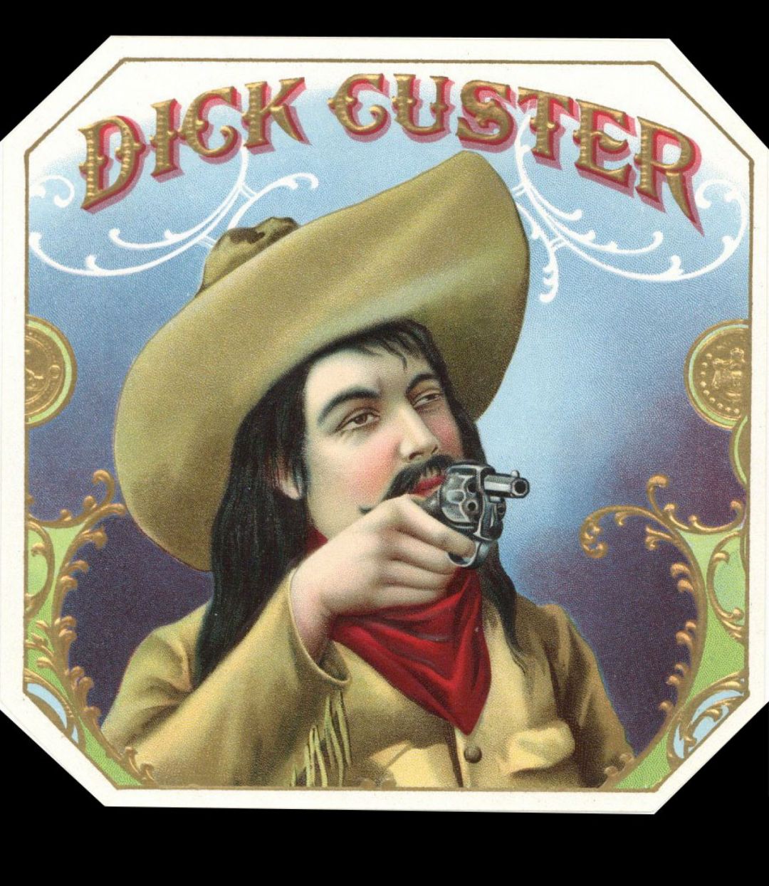Dick Custer - Cigar Box Label - <b>Not Actual Cigars</b>