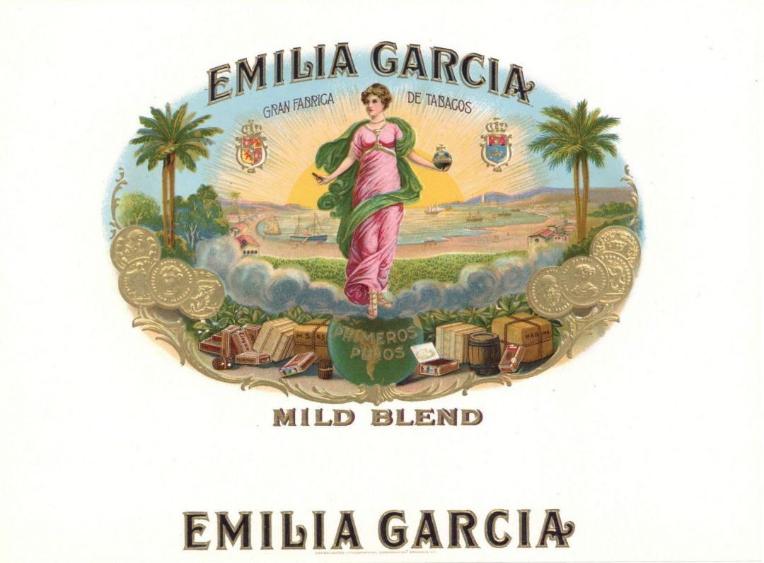 Emilia Garcia - Cigar Box Label - <b>Not Actual Cigars</b>