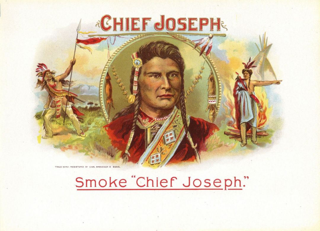 Chief Joseph - Cigar Box Label - Americana - <b>Not Actual Cigars</b>