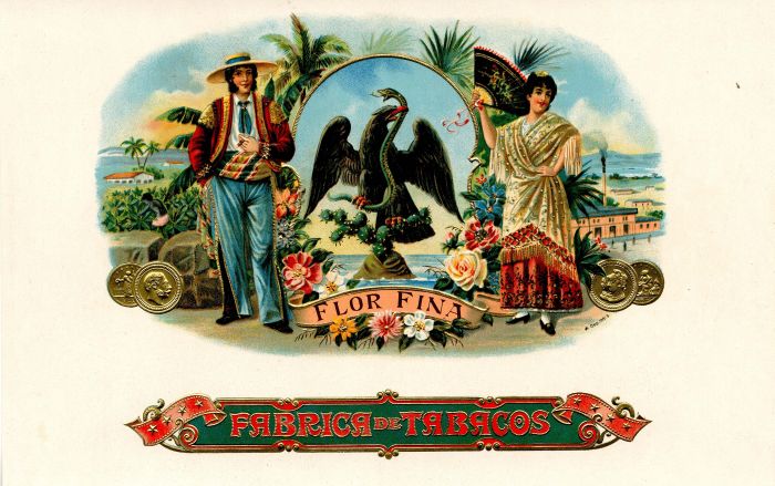 Flor Fina - Cigar Box Label - <b>Not Actual Cigars</b>