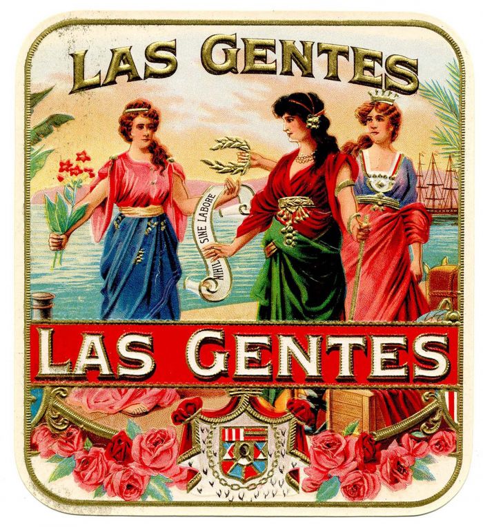 Las Gentes- Cigar Box Label - <b>Not Actual Cigars</b>