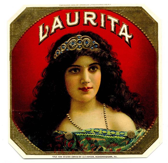 Laurita - Cigar Box Label - <b>Not Actual Cigars</b>