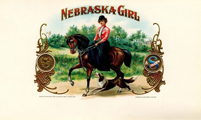 Nebraska Girl - Cigar Box Label - Americana - <b>Not Actual Cigars</b>