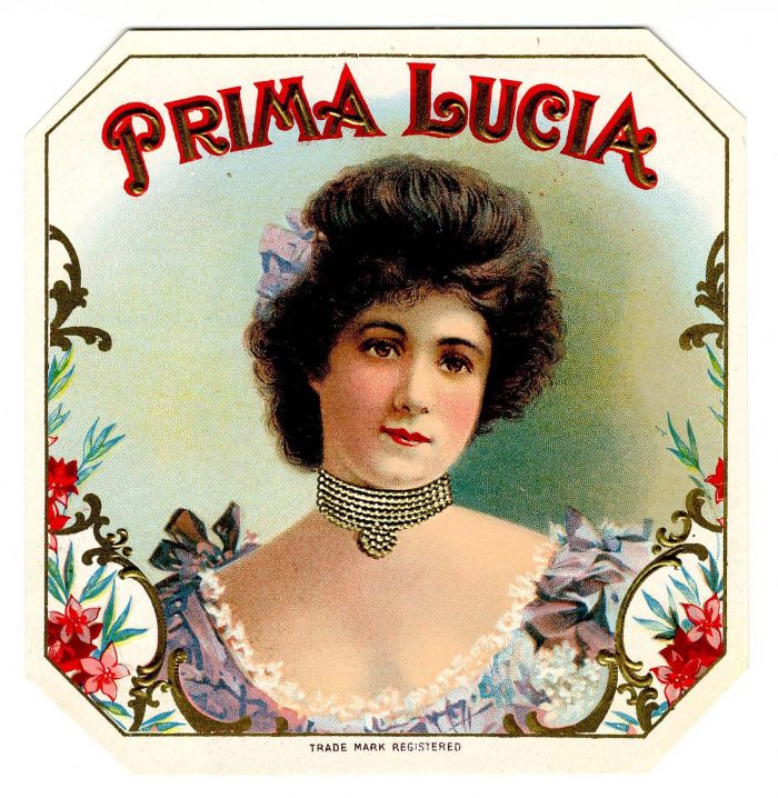 Prima Lucia - Cigar Box Label - <b>Not Actual Cigars</b>