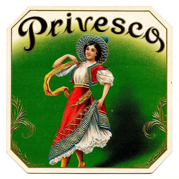Privesco - Cigar Box Label - <b>Not Actual Cigars</b>