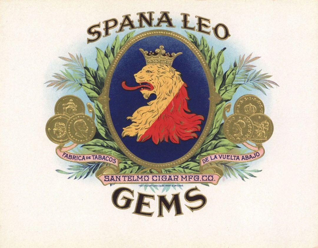 Spana Leo - Cigar Box Label