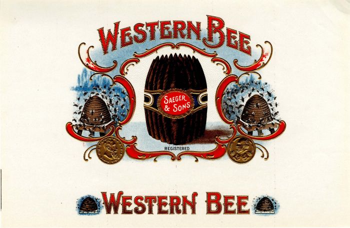 Western Bee - Cigar Box Label - <b>Not Actual Cigars</b>