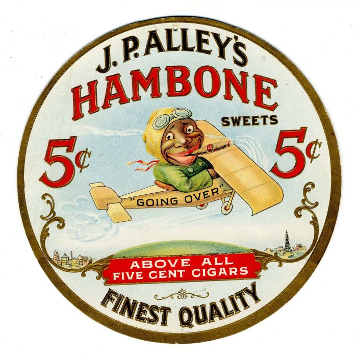 J.P. Alley's Hambone - Cigar Box Label - <b>Not Actual Cigars</b>