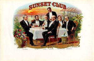Sunset Club - Cigar Box Label