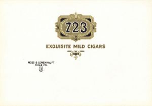 723 Exquisite Mild Cigars - Cigar Box Label