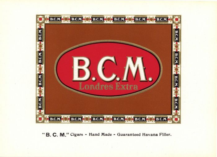 B.C.M. Londres Extra - Cigar Box Label