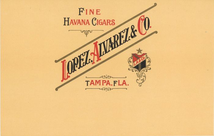 Lopez Alvarez and Co. - Cigar Box Label