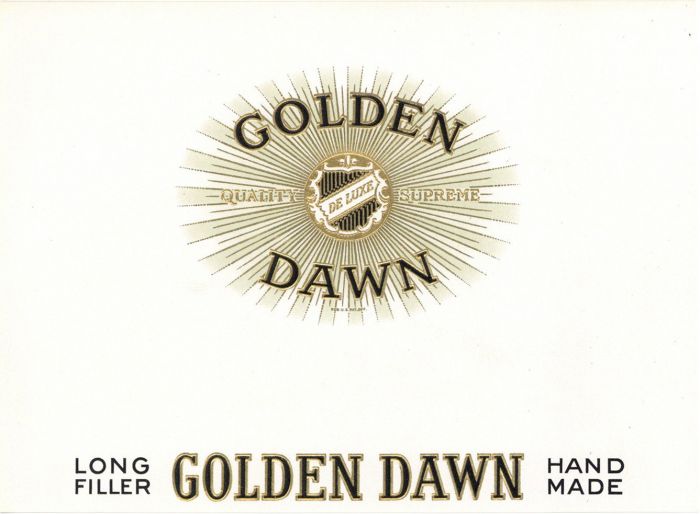 Golden Dawn - Cigar Box Label