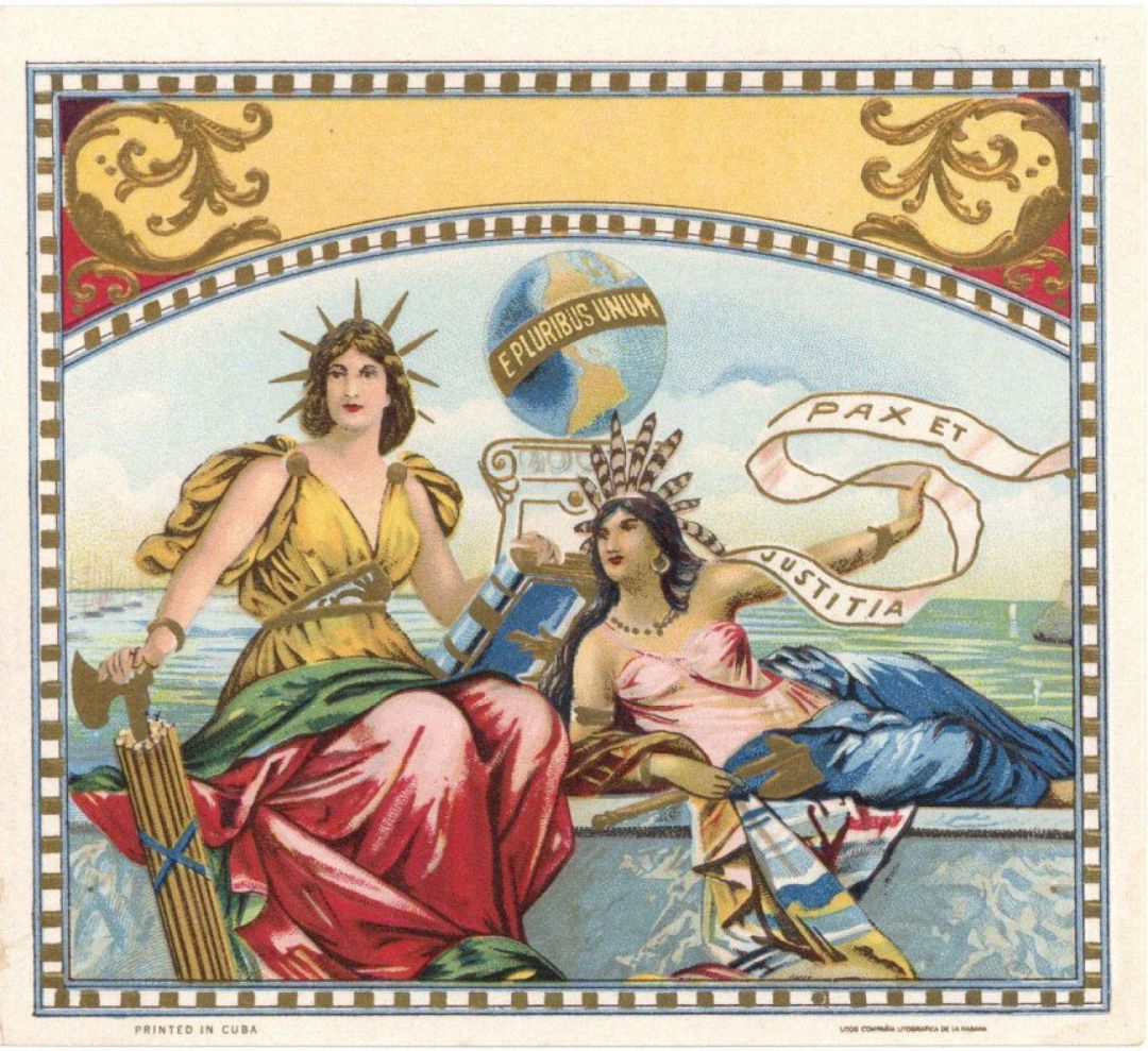 2 Females  - Cigar Box Label - <b>Not Actual Cigars</b>