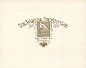 Los Angeles Country Club - Cigar Box Label