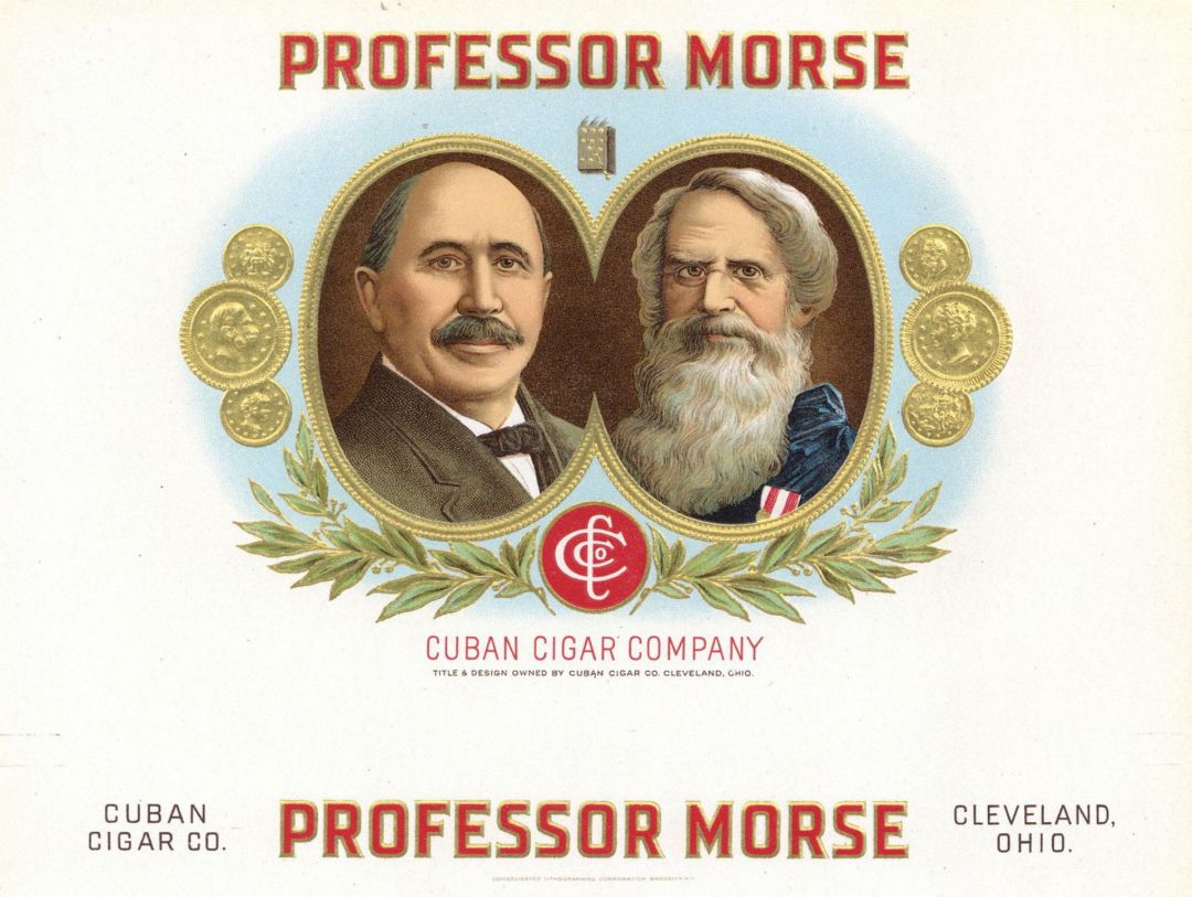 Professor Morse - Cuba Cigar Box Label - <b>Not Actual Cigars</b>