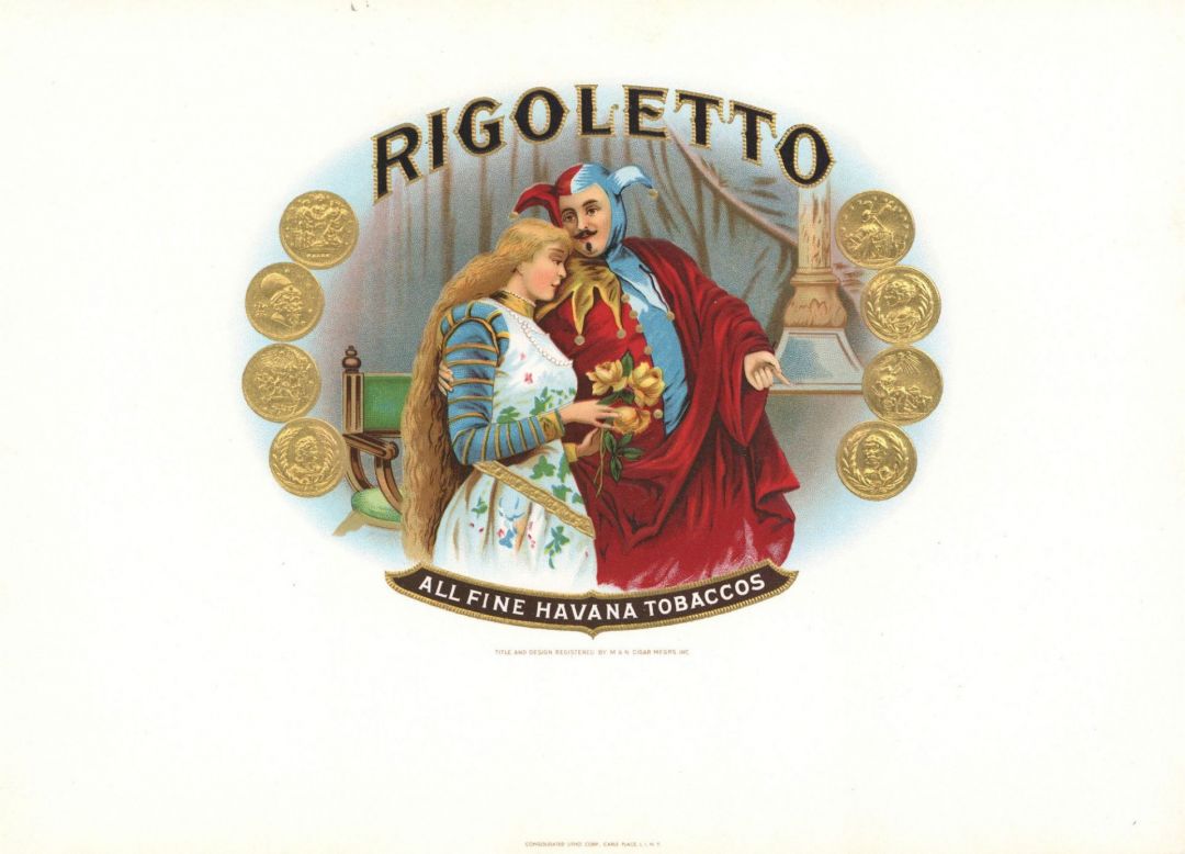 Rigoletto - Cigar Box Label - <b>Not Actual Cigars</b>